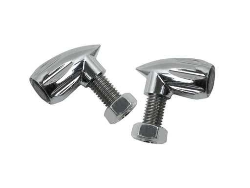 Rear Neowise Grooved Bullet Run/Brake/Turn Signals - Chrome