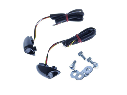 Neowise X Mini Strut Light Turn Signals - Black. Fits Most HD 2002up