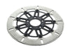 11.8in. Front 9-Spoke Disc Rotor - Polished Band & Black Carrier. Fits Dyna 2006-2017, Softail 2015up, Sportster 2014-2021 & Some Touring 2008up.