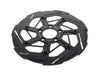 11.8in. Front 7-Spoke Disc Rotor - Polished Band & Black Carrier. Fits Dyna 2006-2017, Softail 2015up, Sportster 2014-2021 & Some Touring 2008up.
