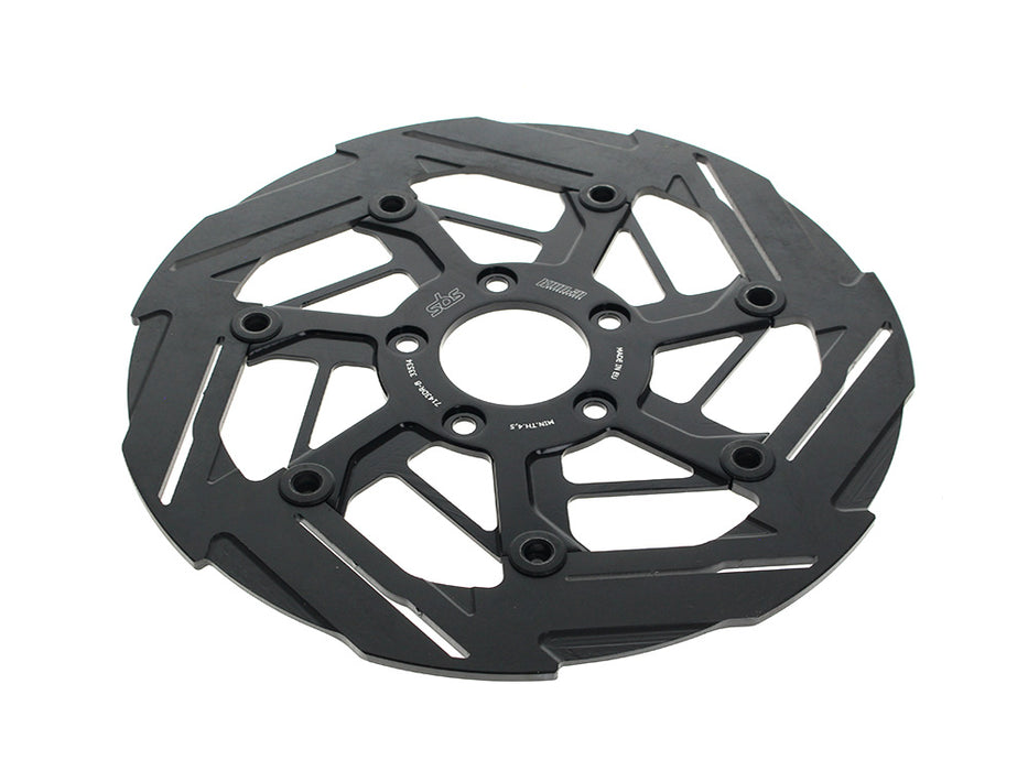 11.8in. Right Hand Front 7-Spoke Disc Rotor - Polished Band & Black Carrier.