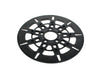 11.5in. Rear 9-Spoke Disc Rotor - Polished Band & Black Carrier. Fits Big Twin 2000up & Sportster 2000-2010.