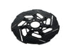 11.5in. Rear 7-Spoke Disc Rotor - Polished Band & Black Carrier. Fits Big Twin 2000up & Sportster 2000-2010.