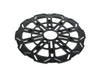 11.5in. Rear 10-Spoke Disc Rotor - Polished Band & Black Carrier. Fits Big Twin 2000up & Sportster 2000-2010.