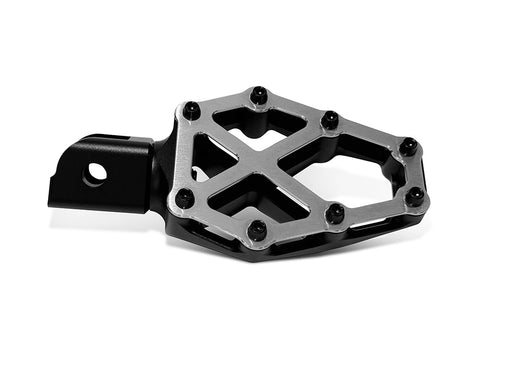 NXL Footpegs - Black & Stainless. Fits Softail 2018up, Pan America 2021up & Sportster S 2021up Front Rider