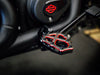 NXL Redline Footpegs - Black,Red & Stainless. Fits Softail 2018up, Pan America 2021up & Sportster S 2021up Front Rider