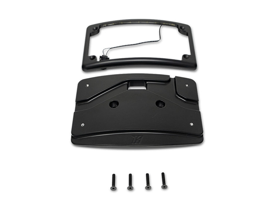 Curved Radius Number Plate Kit - Black. Fits CVO Touring 2023up & Street Glide & Road Glide 2024up