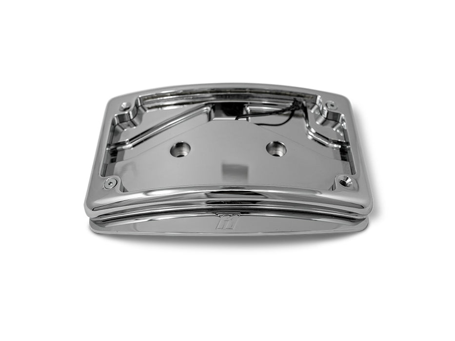 Curved Radius Number Plate Kit - Chrome. Fits CVO Touring 2023up & Street Glide & Road Glide 2024up