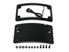 Curved Low Profile Number Plate Frame with LED Illumination - Black.