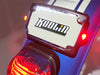 Curved Number Plate Frame with Elypse Run/Turn/Brake Lights - Black.