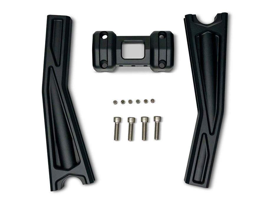 10in. Pullback Accent Pro Riser Kit - Black. Fits 1.25in. Handlebar.