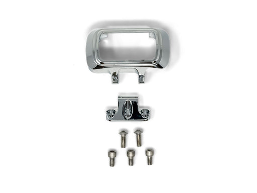 Accent Pro Riser Gauge Housing - Chrome. Fits Street Bob 2018-24, Lowrider ST 2022-24, 2018-24 Breakout and Softail Standard 2020-2022.