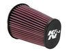 High-Flow Air Filter Element with Oval End Cap - Black. Fits Aircharger