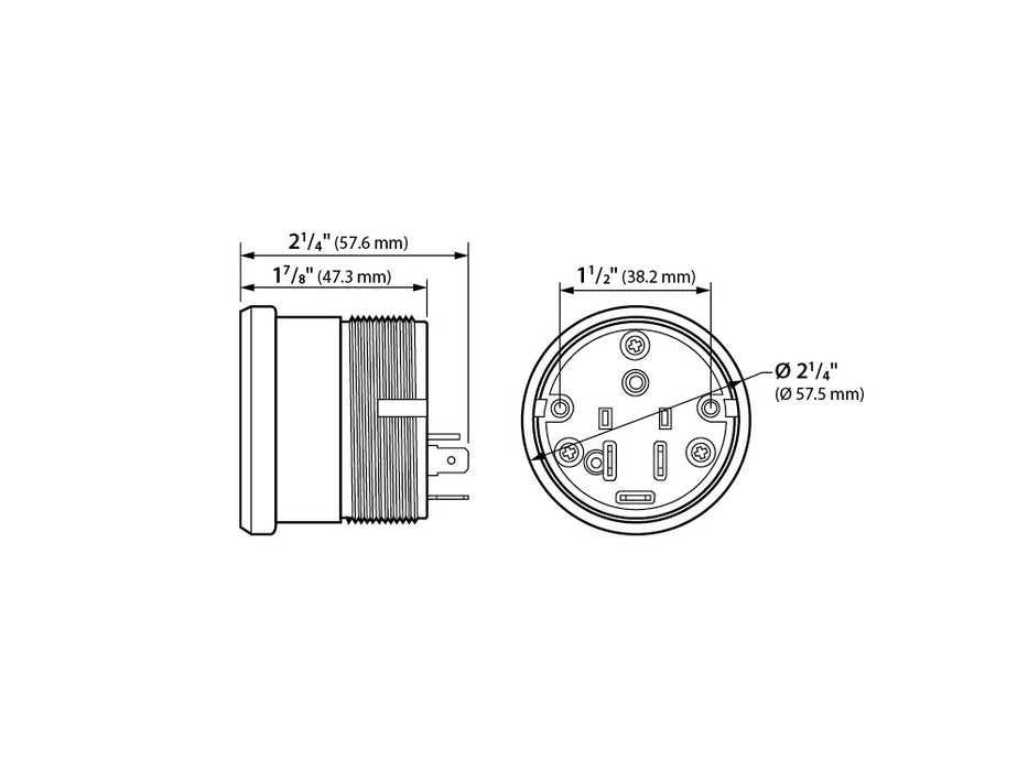 Speedometer & Tachometer - 6 Gauge Kit - Silver. Fits Touring 2004-2013 with Fairing.
