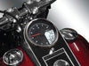 4-1/2in. Tank Mount Speedometer with Tachometer - Silver. Fits Softail 2011-2017, Road King 2014up & Dyna Switchback, Custom & Fat Bob 2012-2017.