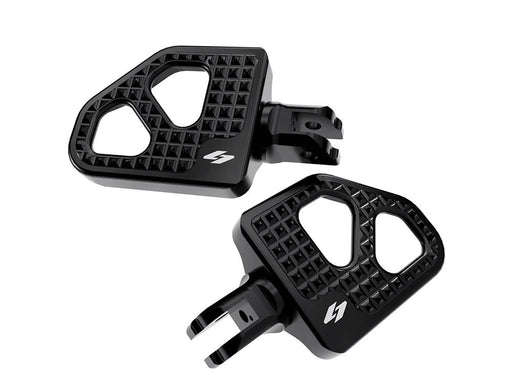 Max Lean Mini Floorboards - Black. Fits Softail 2018up Front Rider