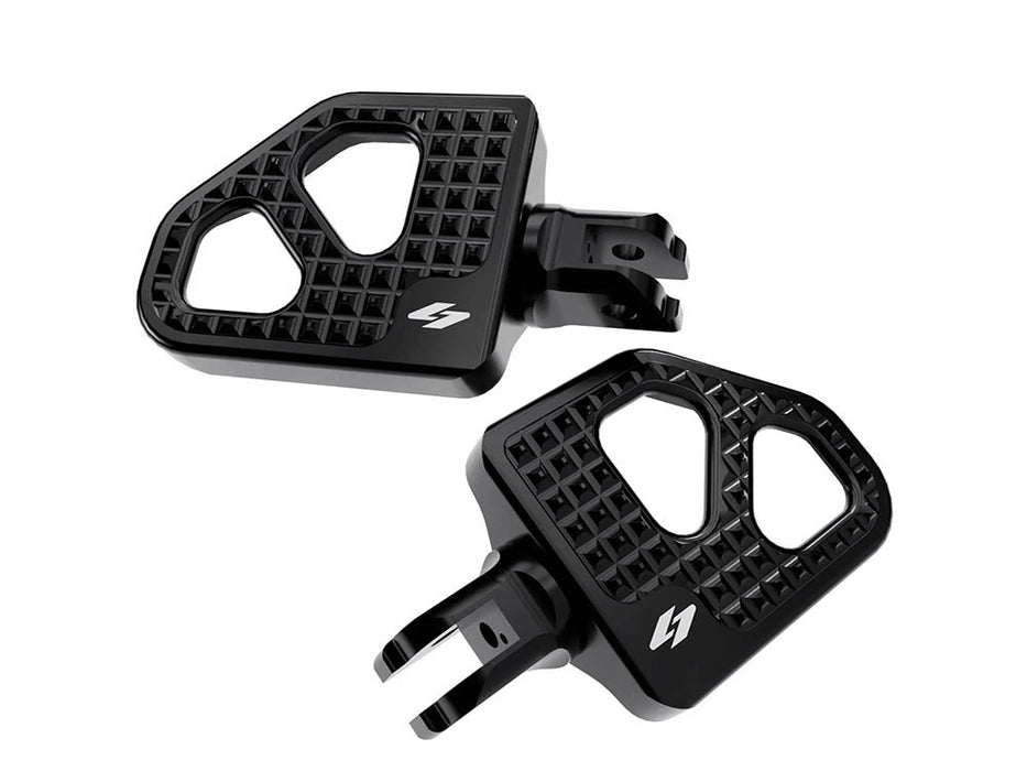 Max Lean Mini Floorboards - Black. Fits Softail 2018up Front Rider