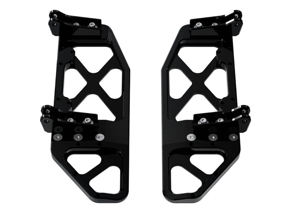 Max Lean Front Floorboards - Black. Fits Touring 1980up, FL Softail 1986-2017 & Dyna Switchback 2012-2016