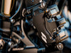 Left Hand Front RT3 Series Radial 4 Piston Caliper - Black. Can be used as Right Hand Rear Caliper