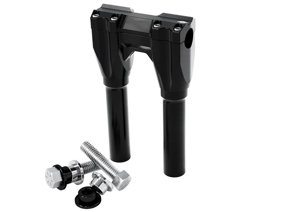 8in. Straight x 1in. Clamp Isolated Riser Kit - Black. Fits 1in. Handlebar