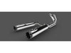 Dominator 2-into-2 Dual Exhaust - Chrome Headers with Chrome 4.5in. Mufflers. Fits Touring 2017up