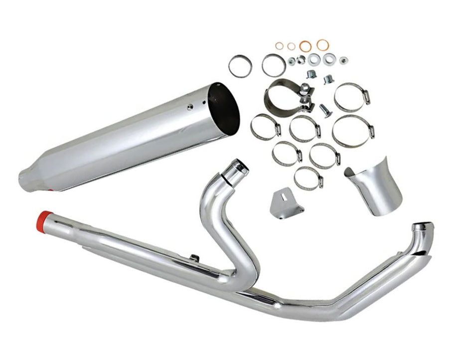 Outlaw 2-into-1 Exhaust - Chrome. Fits Touring 2017up