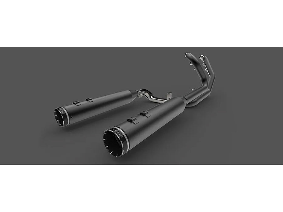 Dominator 2-into-2 Dual Exhaust - Black Headers with Black 4.5in. Mufflers. Fits Touring 2017up