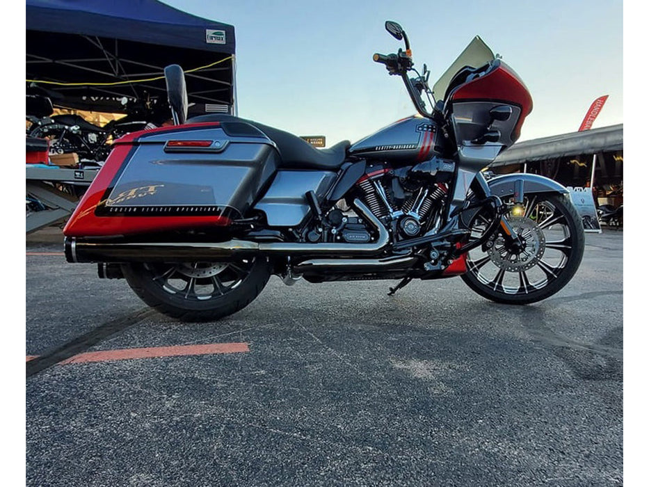 Dominator 2-into-2 Dual Exhaust - CVO Eclipse Black with Eclipse Black 4.5in. Mufflers. Fits Touring 2017up