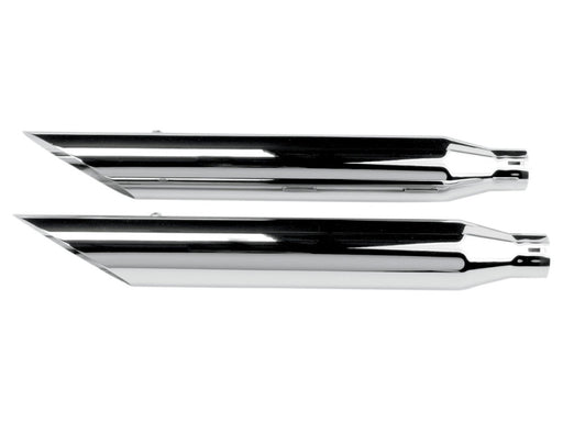 3in. HP-Plus Slash Cut Slip-On Mufflers - Chrome. Fits Softail Deuce 2007 & Fat Boy 2007-2017.
