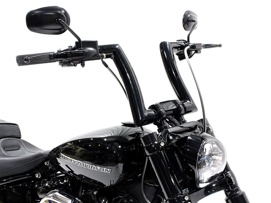 2.0in. Strip Bar, 12in. x 2in. Ape Hanger Handlebar - Gloss Black.