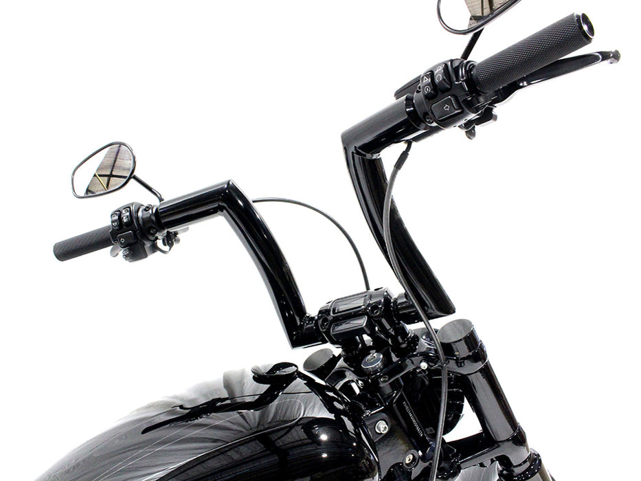 2.0in. Strip Bar, 16in. x 2in. Ape Hanger Handlebar - Gloss Black.