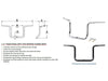 12in. x 1-1/2in. Grande Traditional Ape Handlebar - Gloss Black. Fits Ultra Models 2014up and Street Glide 2014-2023