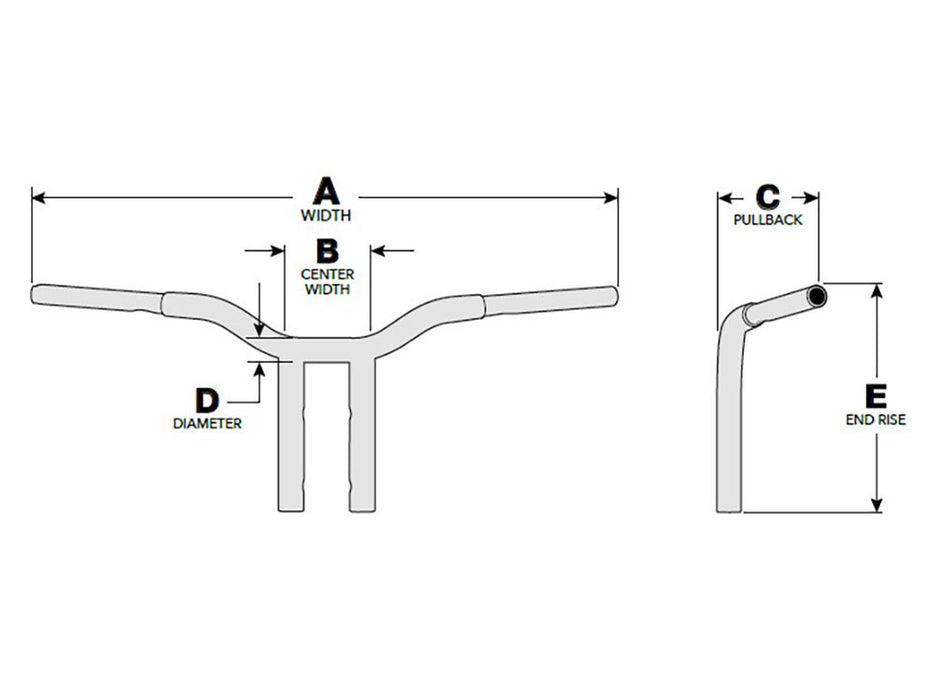 10in. x 1-1/4in. Straight One Piece Kage Fighter Handlebar - Stainless.