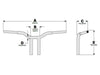 14in. x 1-1/4in. Pullback One Piece Kage Fighter Handlebar - Gloss Black.