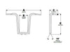13in. x 1-1/2in. Miter Cut Tree Hugger Handlebar - Gloss Black.