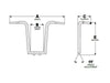 16in. x 1-1/2in. Miter Cut Tree Hugger Handlebar - Chrome.