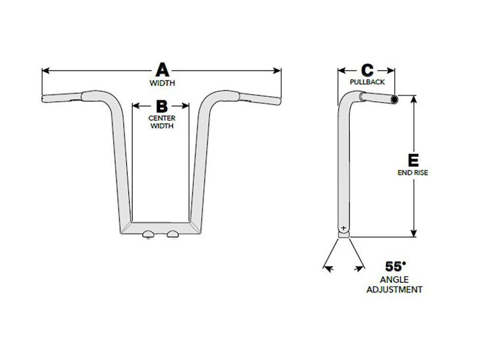 13in. x 1-1/2in. Tree Hugger Handlebar - Chrome.