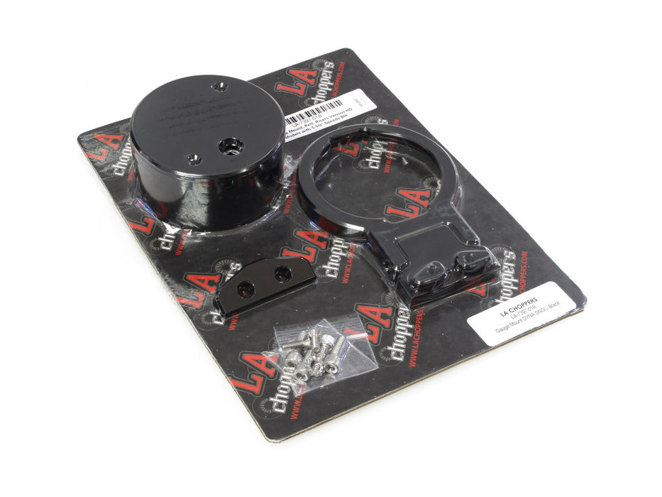 Performance Risers Gauge Mount - Gloss Black. Fits Various HD Models with 3-3/8in. Speedo.