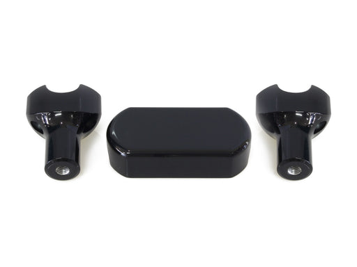 3in. Straight One Piece Riser Kit - Gloss Black. Fits 1-1/4in. Handlebar