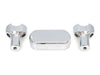 3in. Straight One Piece Riser Kit - Chrome. Fits 1-1/4in. Handlebar