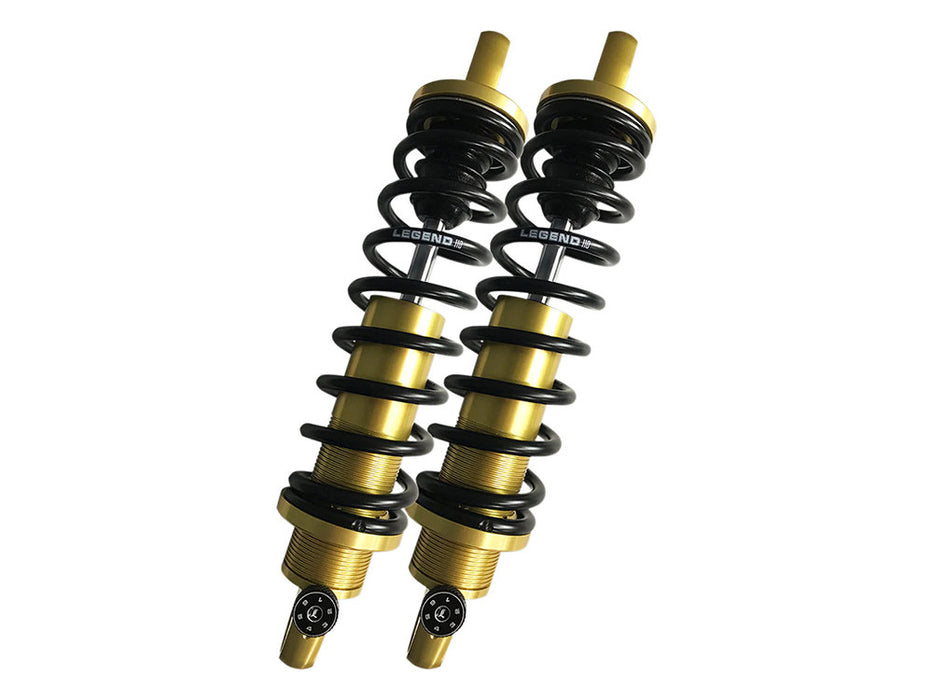 REVO-A Series, 14in. Adjustable Rear Shock Absorbers - Gold. Fits Dyna 1991-2017.