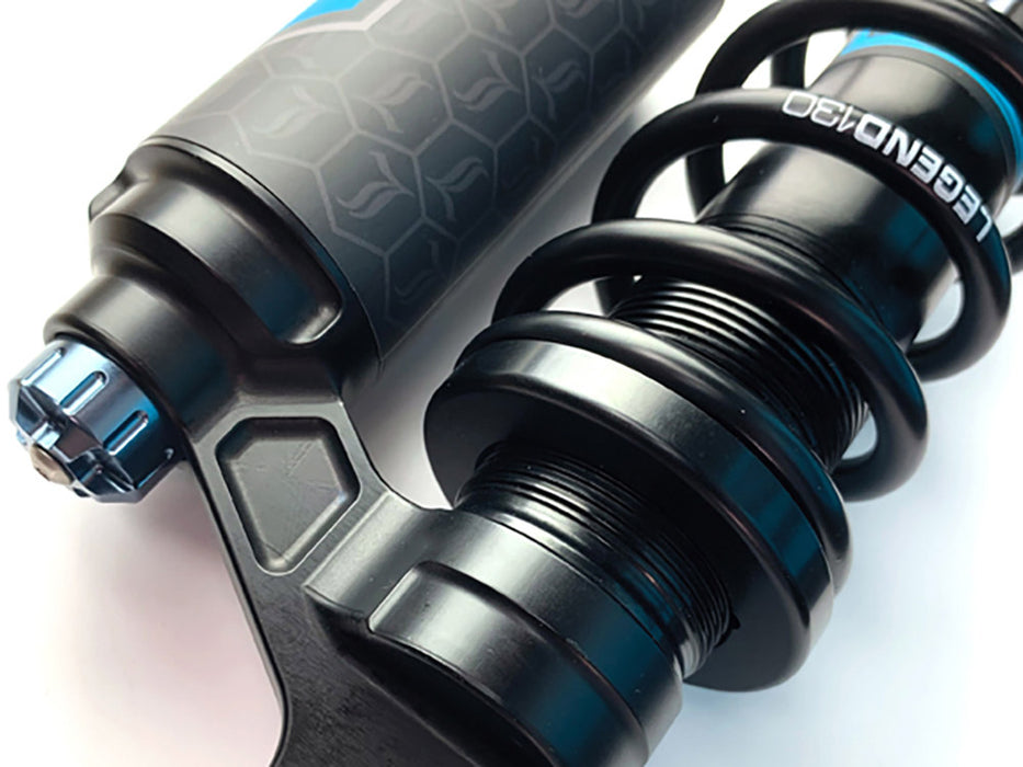 Revo ARC Piggyback Suspension. 13in. Adjustable, Heavy Duty Spring Rate, Rear Shock Absorbers - Black. Fits Dyna 1991-2017.
