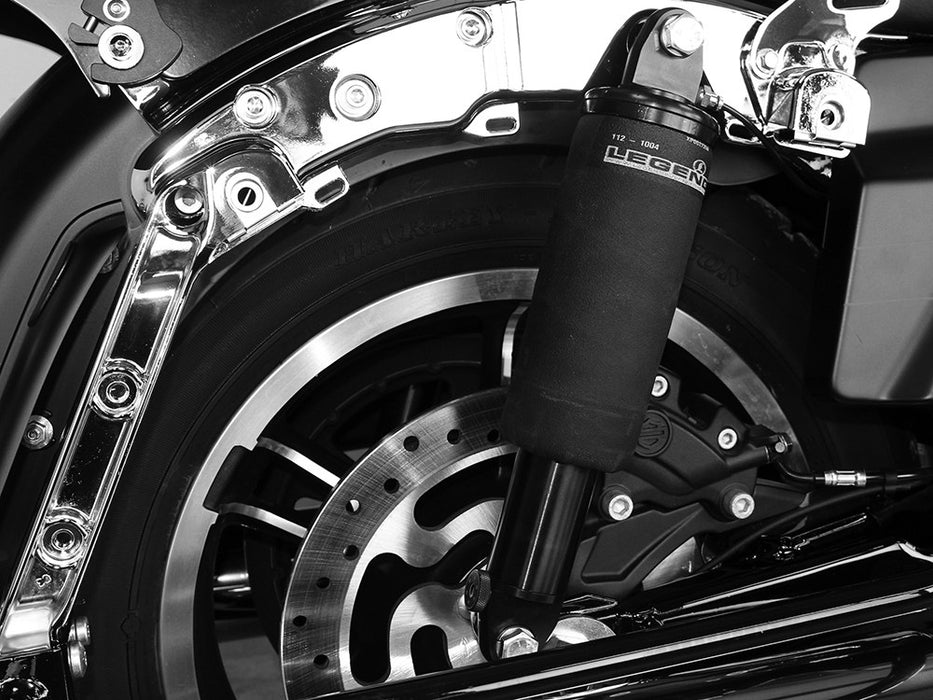 AIR-A Series, Adjustable Rear Air Shock Absorbers - Black. Fits Most Touring 1999-2024