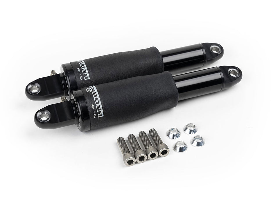 AIR Series, Adjustable Rear Air Shock Absorbers - Black. Fits FLH Trike 2017-2025