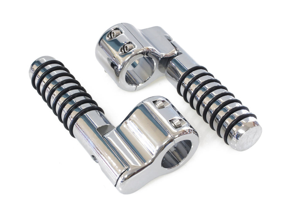 1-1/4in. Clamp On Linbar Highway Pegs - Chrome.