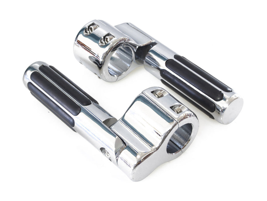 1-1/4in. Clamp On Multibar Highway Pegs - Chrome.