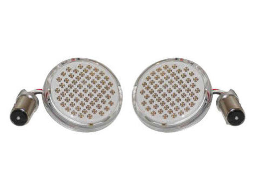 LED Turn Signal Inserts HD 2002 Up Front or Rear Amber Deluxe