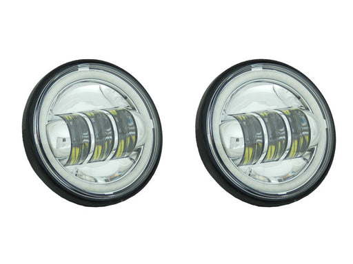 4-1/2in. LED Passing Lamp Inserts with Halo - Chrome.