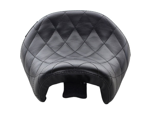 Bare Bones Solo Seat with Diamond Stitch. Fits 883C & 1200C Sportster Custom 2004-2006 & 2010-2021 Models with Factory 4.5 Gallon Fuel Tank.