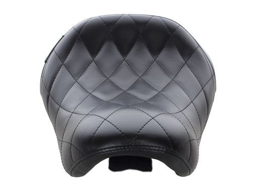 Bare Bones Solo Seat with Diamond Stitch. Fits Sportster 2004-2006 & Sportster 2010-2021 Models with with 3.3 Gallon Fuel Tank.